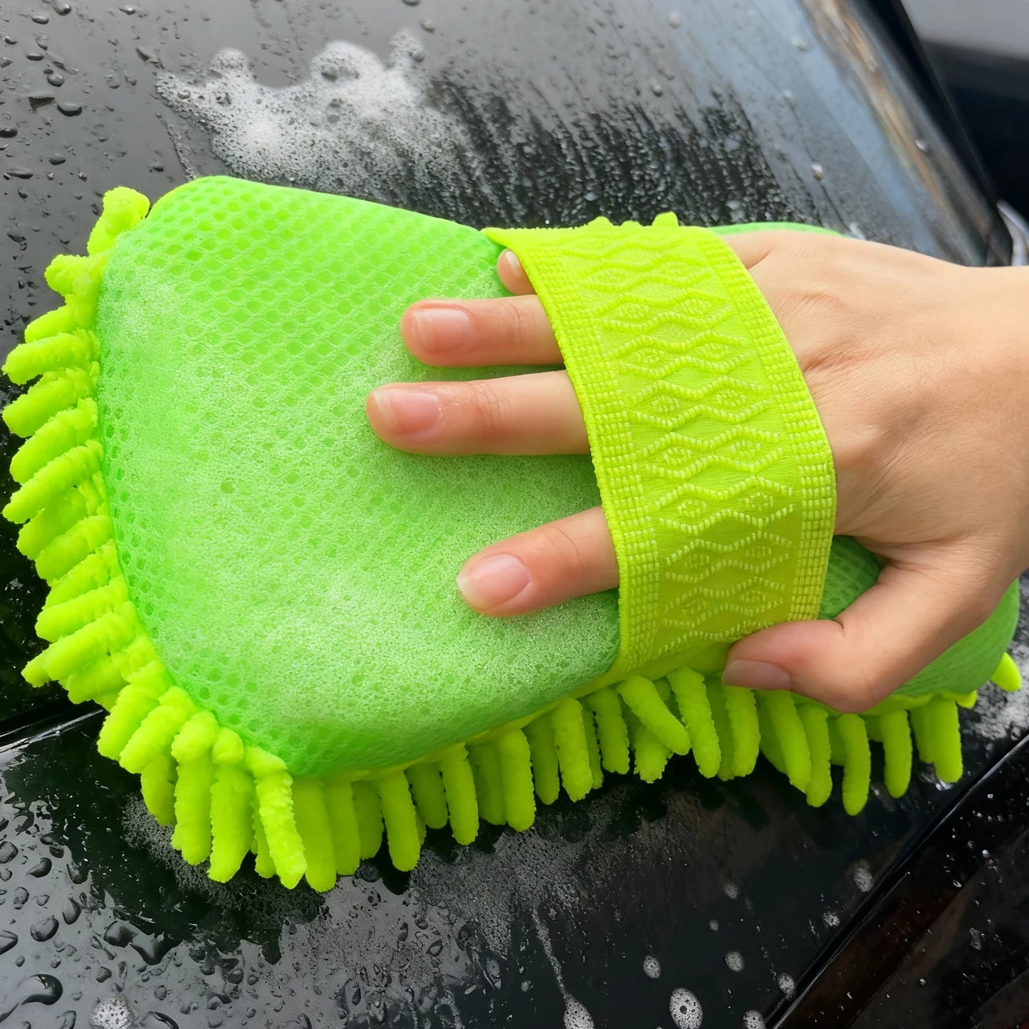 Car Wash Microfiber Chenille Car Wash Sponge Care Washing Brush Pad Washing Towel Auto Gloves Styling Accessories Gadget
