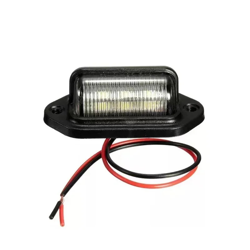 6 LED Car License Plate Light 12-24V Waterproof White Lamp