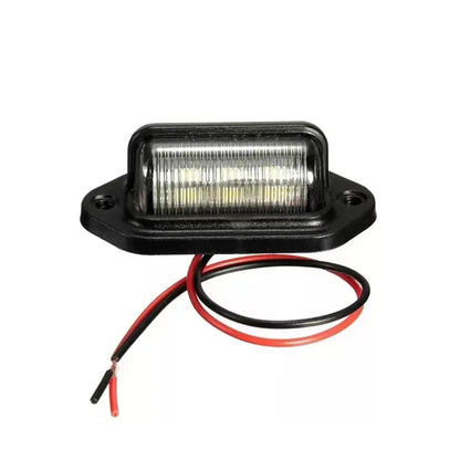 6 LED Car License Plate Light 12-24V Waterproof White Lamp