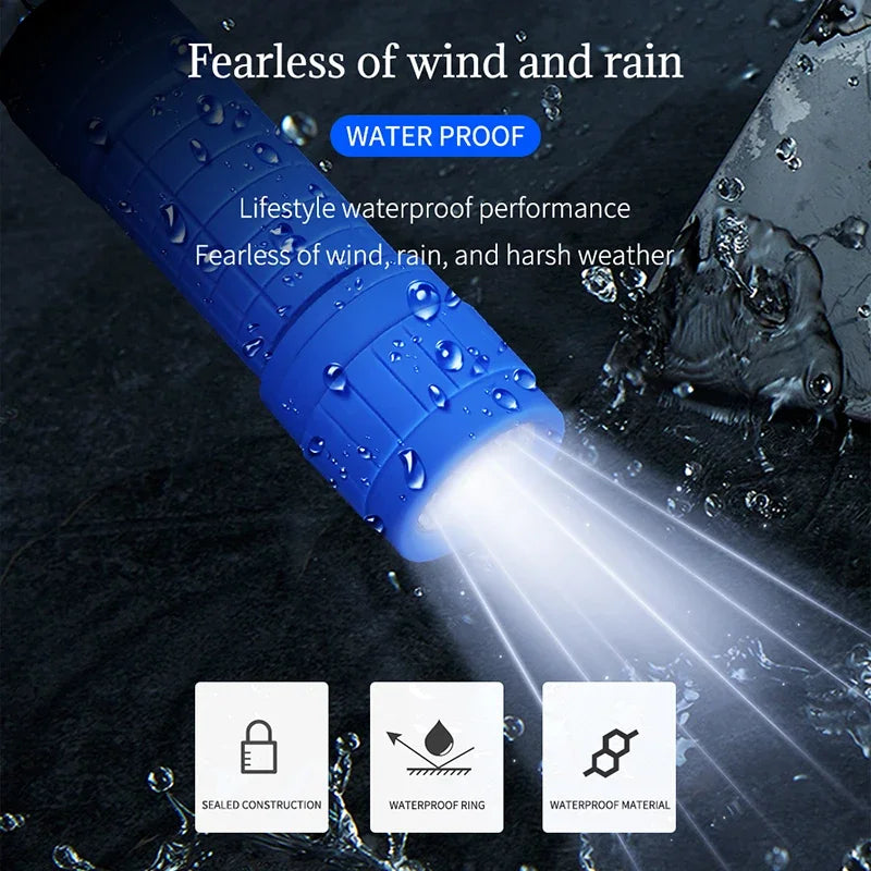 Mini Portable Children's Flashlight Nine XPE Lamp Beads Strong Lighting Using 3 NO.7 Batteries Fixed Focus Pocket Outdoor Torch