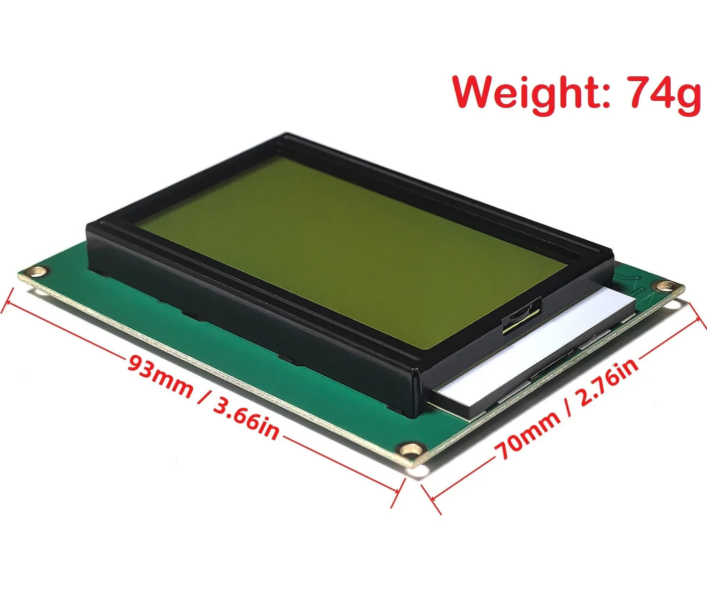 LCD12864B 128x64 Dots Graphic LCD Display Module 5V LCM with Backlight ST7920 Parallel Interface for Arduino DIY Projects