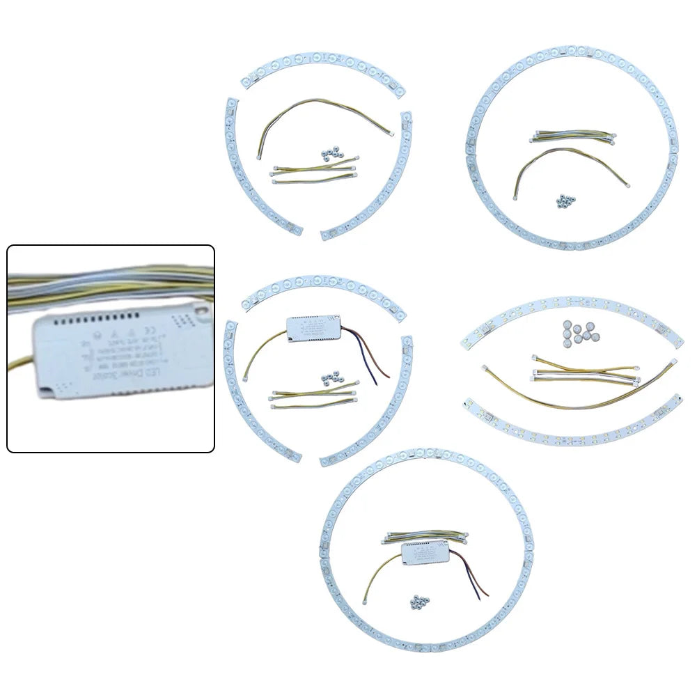 2/3/4pcs Fan-shaped LED Light Source Circular Ceiling Light Curved Lens Light Strip With 3-Stage Dimming Fan Lights