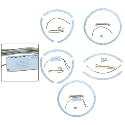 2/3/4pcs Fan-shaped LED Light Source Circular Ceiling Light Curved Lens Light Strip With 3-Stage Dimming Fan Lights