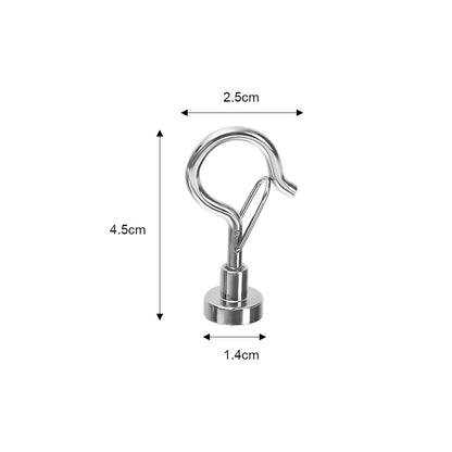 10/1Pcs Magnetic Hook Elastic Hook Press Household Magnetic Buckle Wholesale NdFeB Strong Magnet Keychain Magnet Hook Hardware