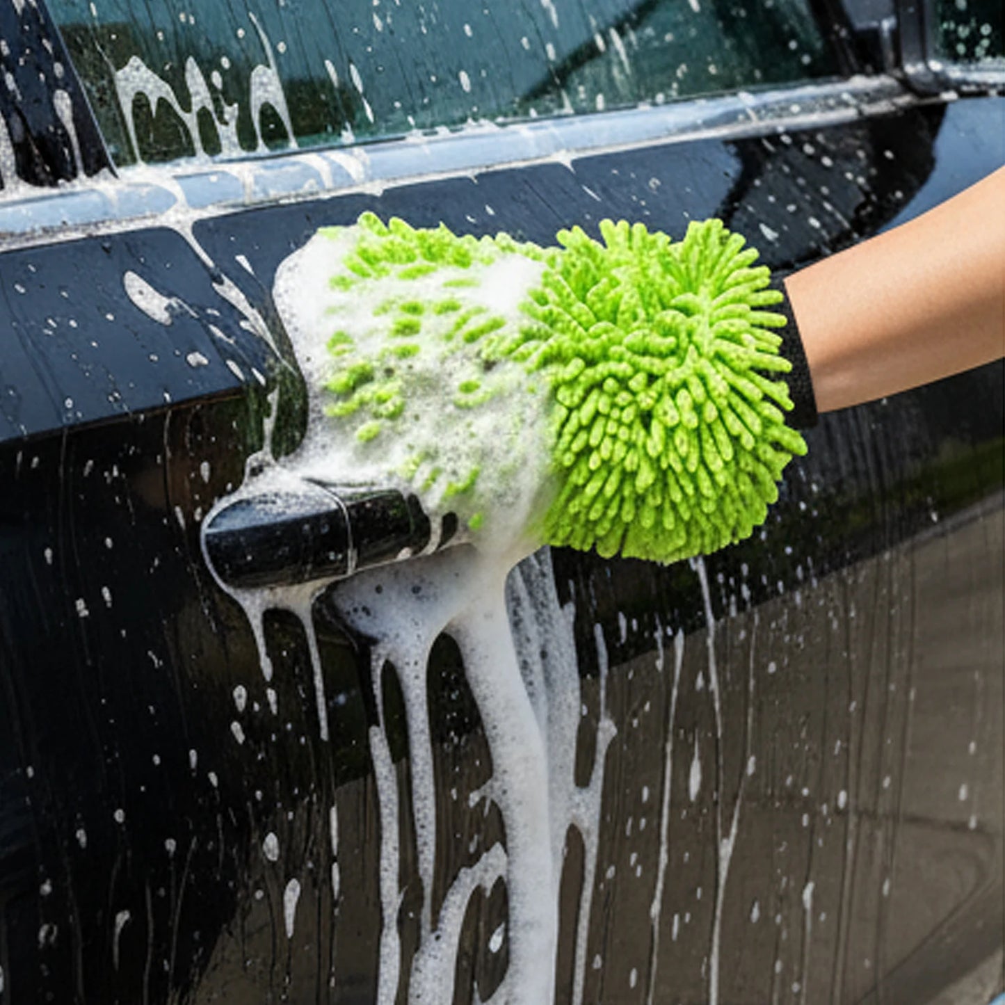 Double Sided Microfiber Cleaning Mitt Car Detailing Wash Glove