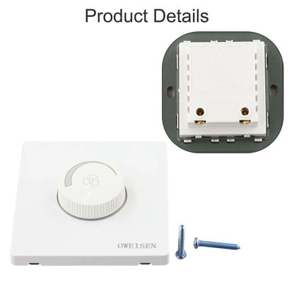 AC 220V Dimmer Switch for Light and Ceiling Fan Speed Control with Wall Mount Button for Enhanced Room Comfort