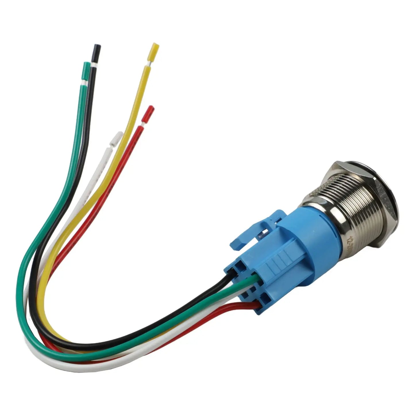 Control Systems Yellow Light Momentary Button Switch 12-24V Momentary Push Button Compact Push Button IP66 Push Button
