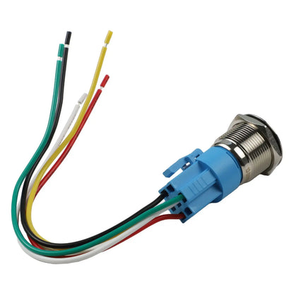 Control Systems Yellow Light Momentary Button Switch 12-24V Momentary Push Button Compact Push Button IP66 Push Button