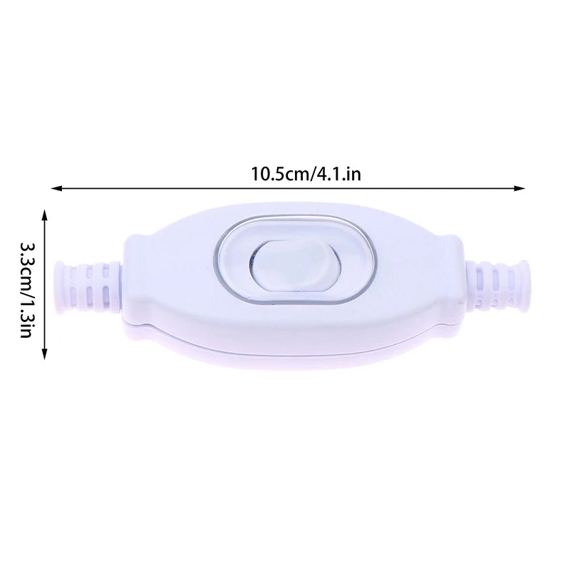 1PC 3A 250V Waterproof In Line Switch Cord Switch Round Wire Silver Contact Double Cut Switch Dust Switch