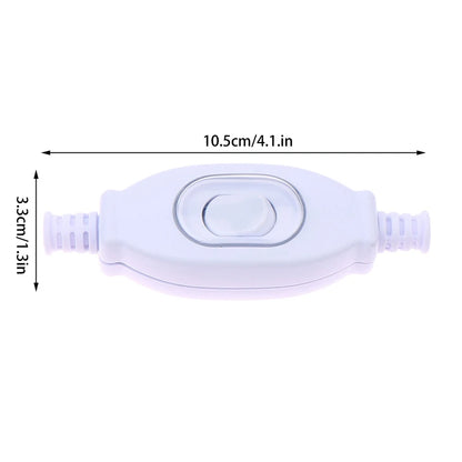 1PC 3A 250V Waterproof In Line Switch Cord Switch Round Wire Silver Contact Double Cut Switch Dust Switch