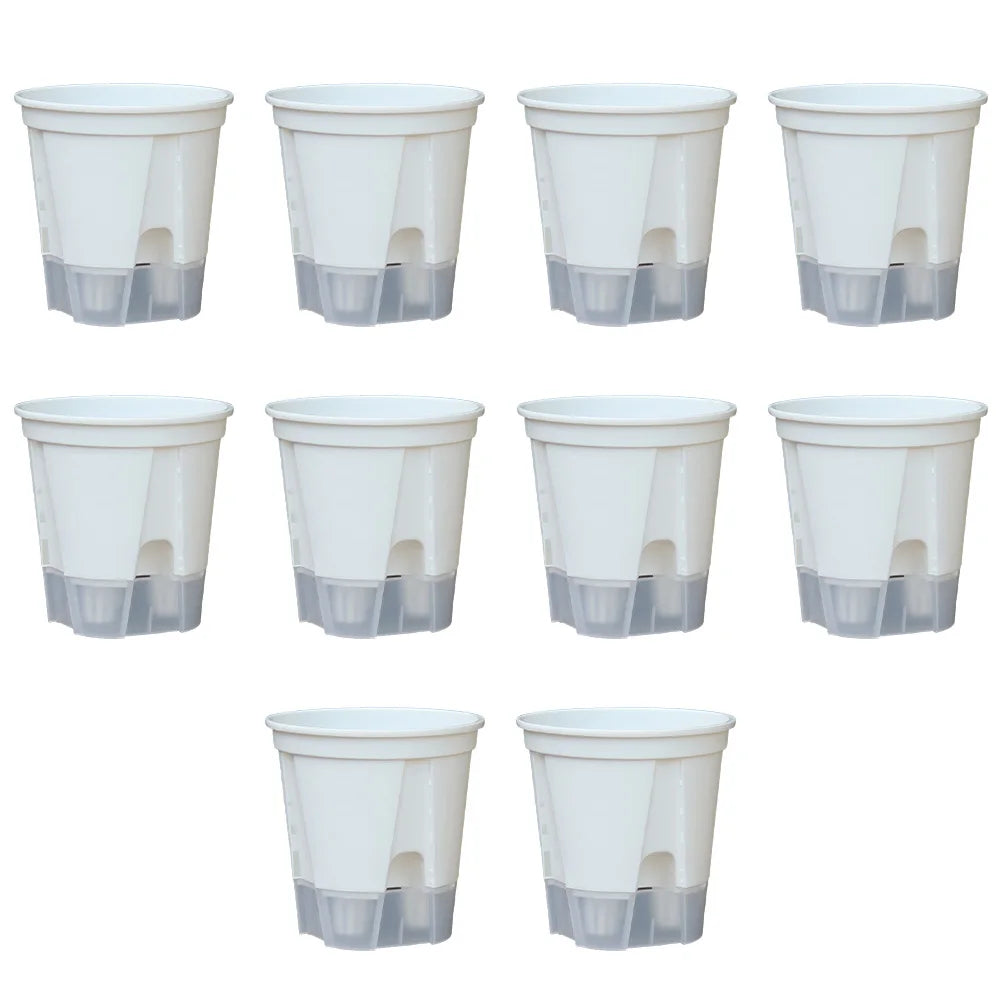 10pcs Self-watering Flower Pots Transparent Self Absorbing Water Storage Planters Flower Pots Breathable Orchid Tools