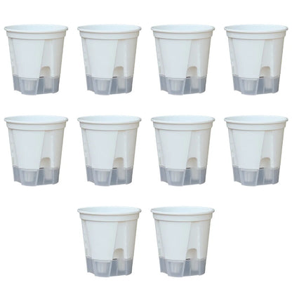 10pcs Self-watering Flower Pots Transparent Self Absorbing Water Storage Planters Flower Pots Breathable Orchid Tools