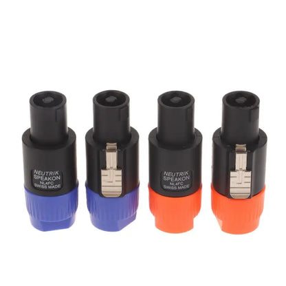 2PCS LED PowerCon AC Coupler Adapter NL4FC Speakon Panel Mount