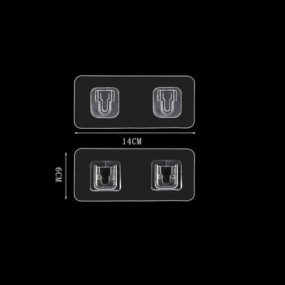 Double-Sided Adhesive Wall Hooks Strong Transparent Suction Cup Hooks