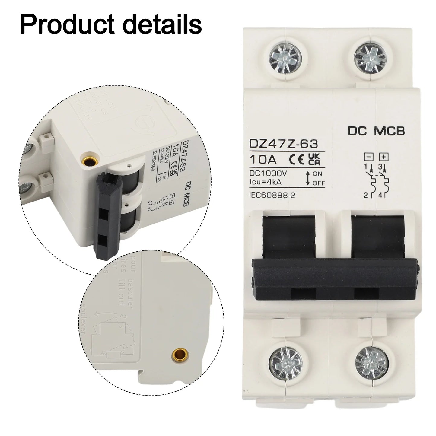 DC Power Supply 1000V Isolator Rated Current 32A Dc Circuit Breaker For Solar System Power Distribution Facilities