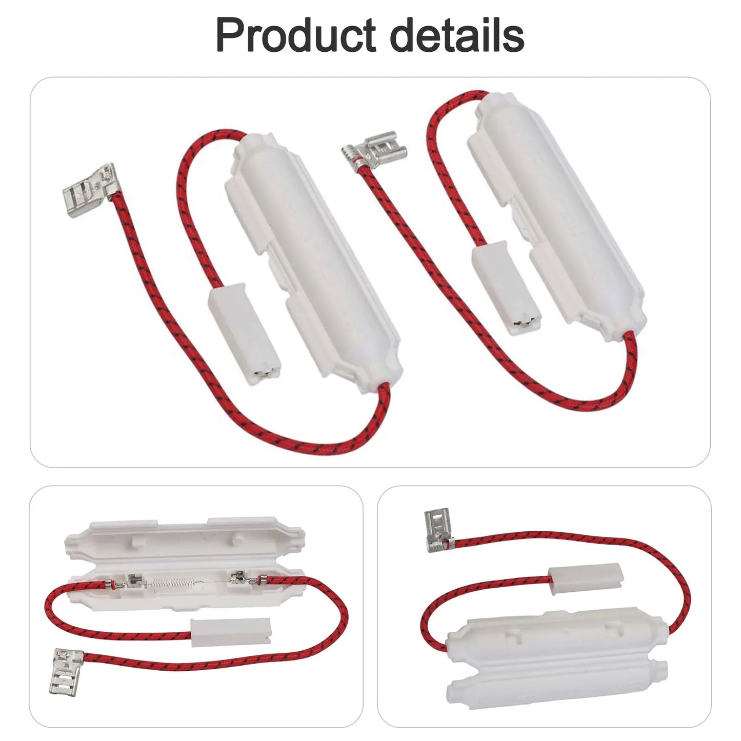 Microwave Oven Fuse Holder with 5KV High Voltage Fuses 0 65 to 0 9A Current Range Includes 2 Replacement Pieces