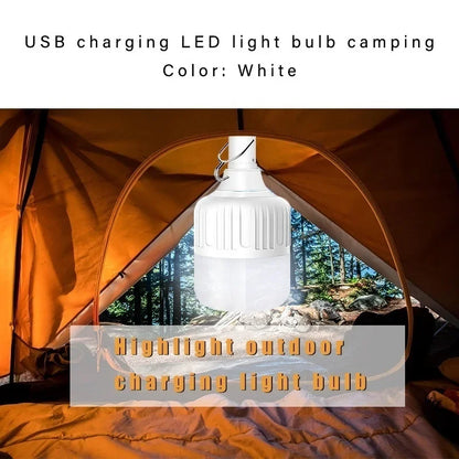 Usb Rechargeable Led Bulb Outdoor Portable Camping Picnics Light Bulb Emergency Lighting Flashlight Lights Hanging Tent Lantern