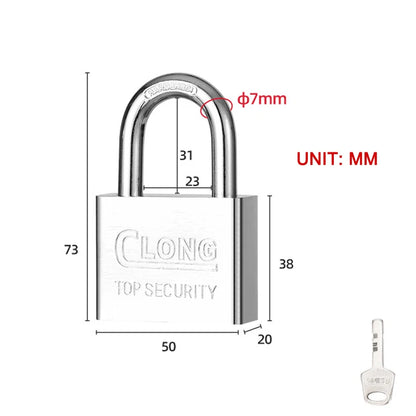 Stainless Steel Waterproof Padlock Same Key Open All Locks