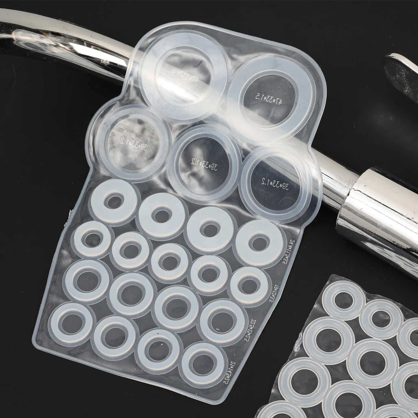 Silicone Flat Washers — Universal Leak-Proof Circular Seal Gaskets Hose Sealing Repair Kit 22/164pcs