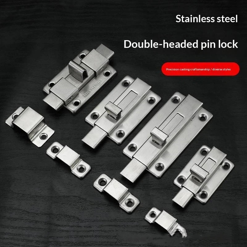 New Self-Elastic Latch Security Bolt Latch Anti-theft Spring Latches Stainless Steel Cabinet Hinges Furniture Supplies Hardware