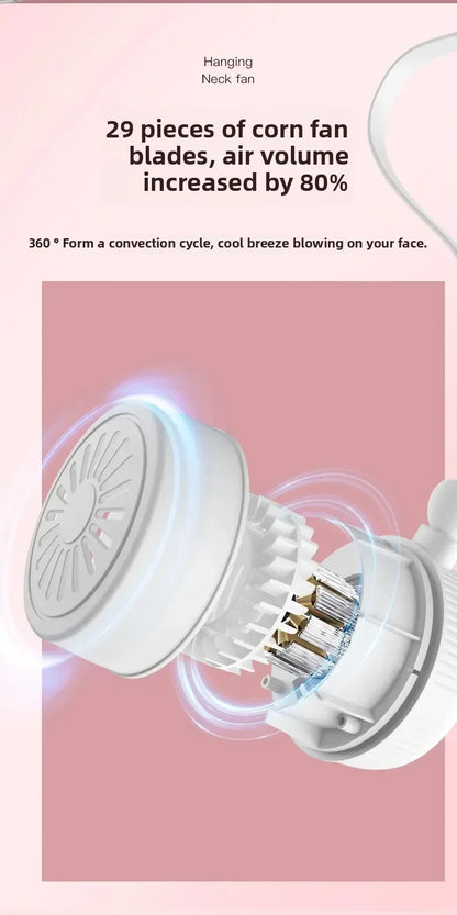Clip-on Mini Waist Fan 3-Speed USB-C Rechargeable Portable Fan