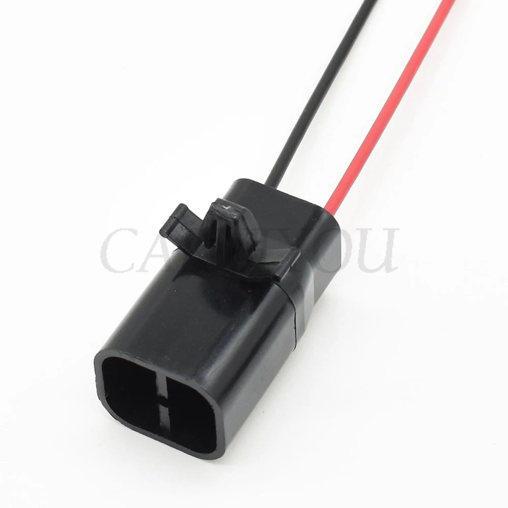 2-Pin 6.3mm Black Male Connector DJM7021-6.3-11 with 15cm Wire Automotive High-Current
