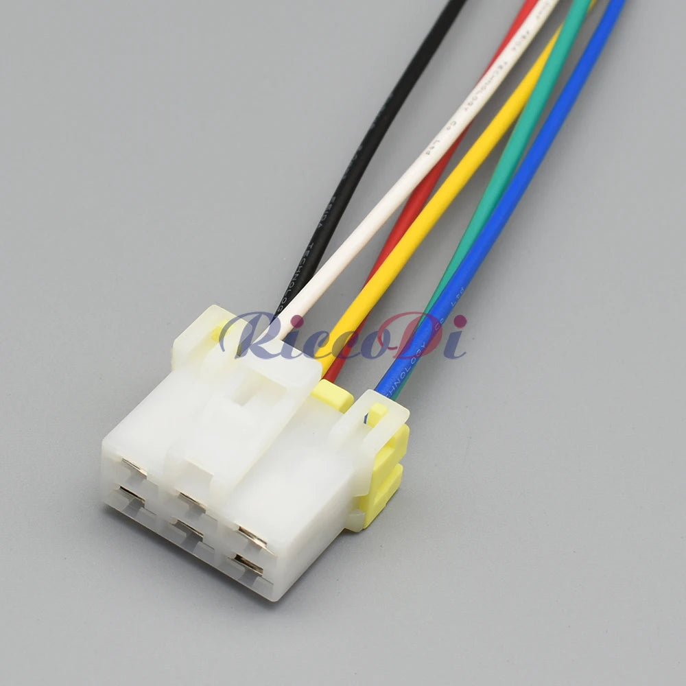 7122-6060 / 7123-6060 Automotive 6-Way Motormeter High Current Connector — Car Instrument Socket with Pre-wired Cables