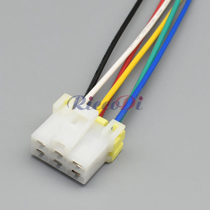 7122-6060 / 7123-6060 Automotive 6-Way Motormeter High Current Connector — Car Instrument Socket with Pre-wired Cables