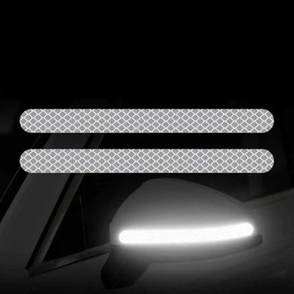 Car Reflective Safety Strip Stickers Rearview Mirror Warning Tape 6/2PCS