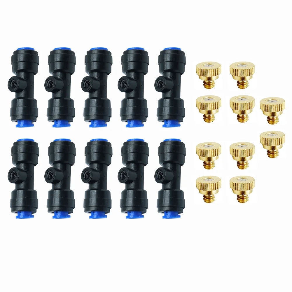10-Pack Brass Water Spray Atomizers For Efficient Garden Cooling & Irrigation Easily Installed And Removed