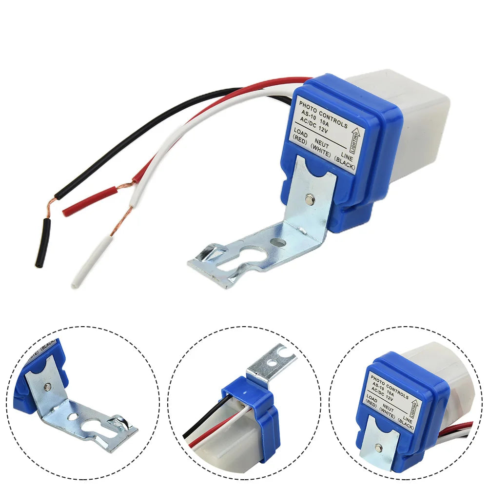 Automatic Photo Control Switch Garden Port Road Lighting Factories AC DC 12-220V 5*4.2*3.3cm Blue Controller Switch