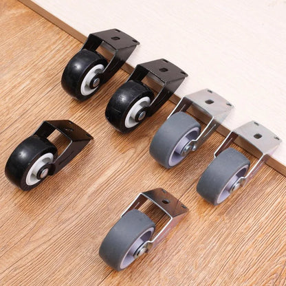 5/1pcs Furniture Casters Wheels Soft Rubber Swivel Caster Quite Roller Wheels for Trolley Baby Crib Bed Wheels Home Accessory