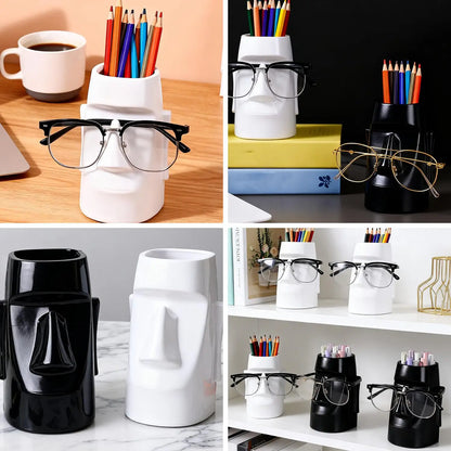 Face Shape Makeup Brush Holder Human Body Art Styling Makeup Storage Box Portable Multifunctional Organizer