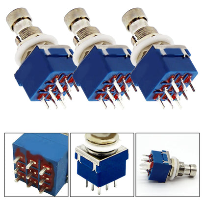 3PCS PCB Button Switchs 3PDT Foot Switch Guitar Switch Direct Conversion Switch User-friendly Design Electrical Equipment
