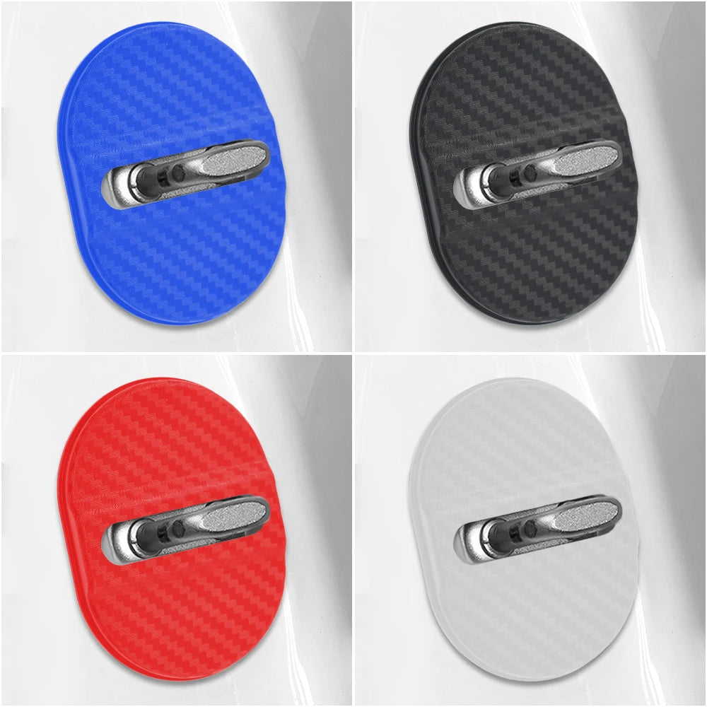Universal Car Door Shockproof Cushion – 4PCS Mute Shock Absorber Protective Cover for Door Latch Anti-Collision Accessories