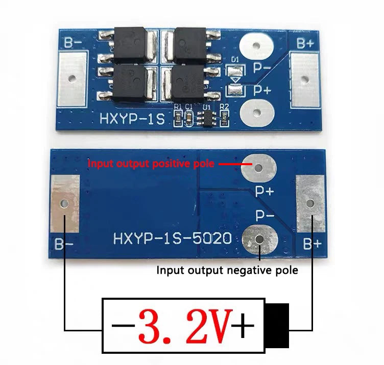 3PCS 1S LiFePO4 / Lithium Battery Protection Board BMS 12A–24A with Short Circuit and Overcharge Protection