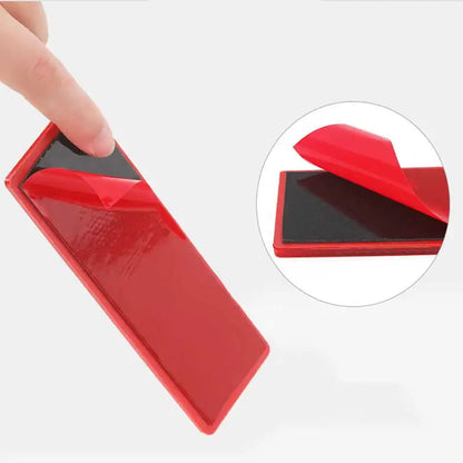 Truck Trailer Rectangle Reflective Tape Stickers – Auto Safety Night Warning Reflector (Red/White, 1/2/4pcs)