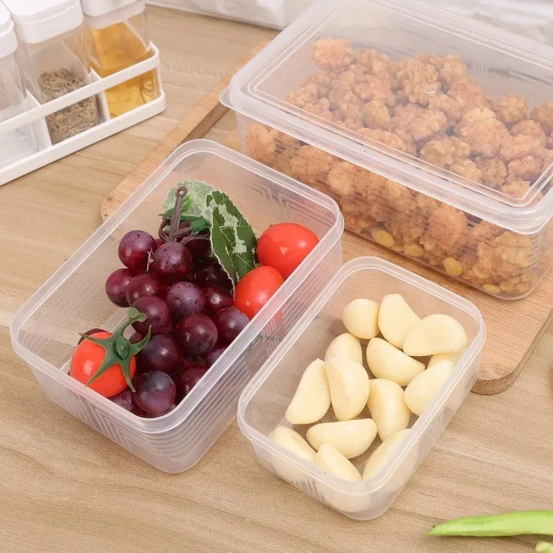 Refrigerator Storage Box Fridge Organizer Vegetable Fruit Fresh Food Crisper Box Freeze Meat Storage Container Kitchen Organizer