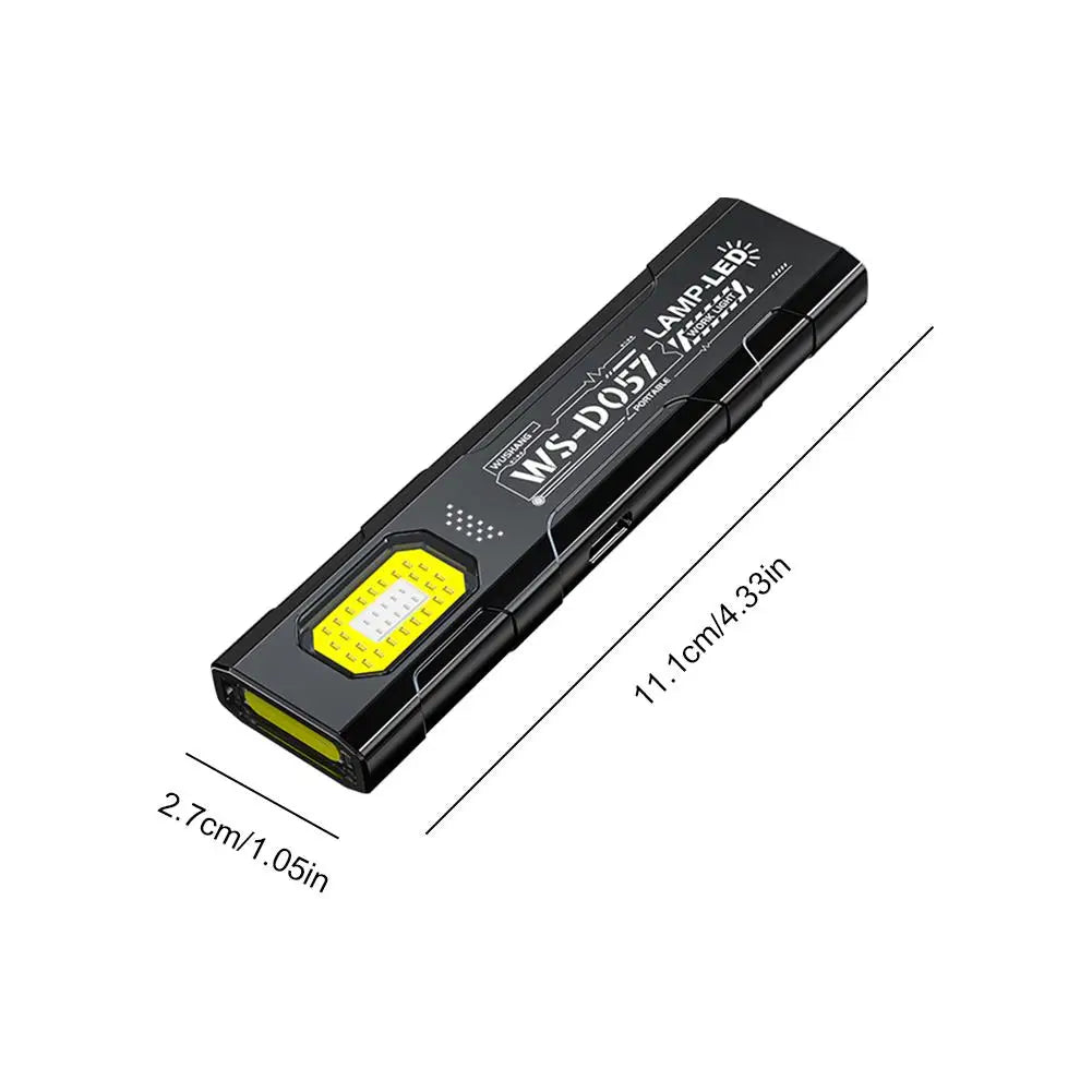Rechargeable Mini Flashlight Super Bright COB Portable Work Light W/Magnetic Base Strobe Pen Clip-On Light Camping Emergency