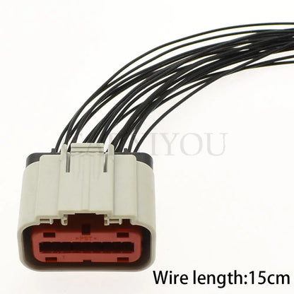 1488533-6 Automotive 18-Pin Air Flow Meter & Radar Connector — AC Assembly Gray Wire Socket with Terminals