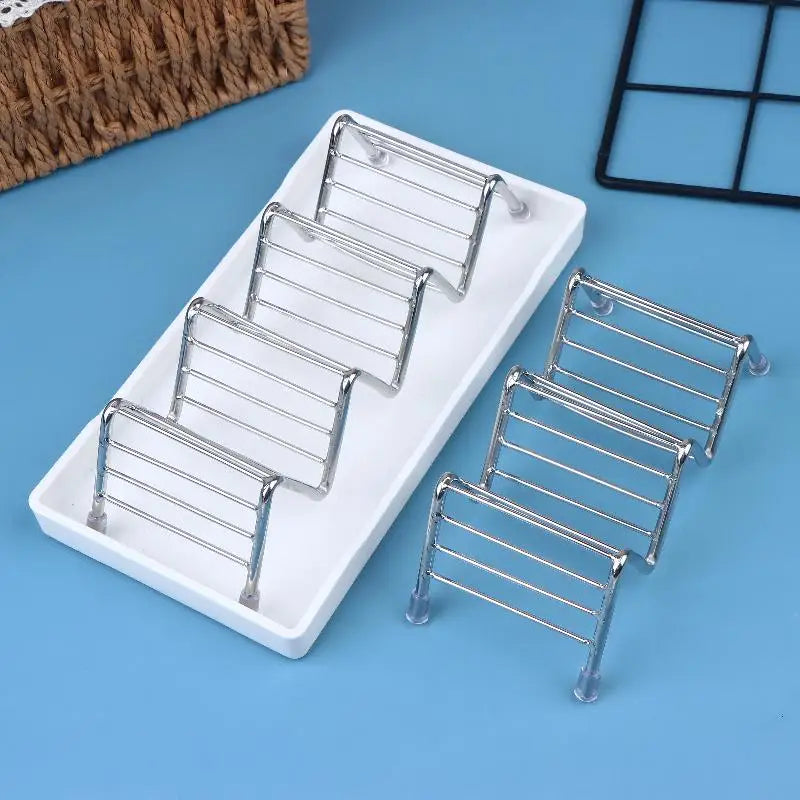 Stainless Steel Soap Rack 2/3 Grids Moisture-Proof Sink Storage Shelf