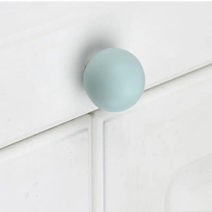 1pc Children's Furniture Handles Nordic Ceramic Children Room Cabinet Handles Macaron Colorful Round Drawer Knobs And Pulls