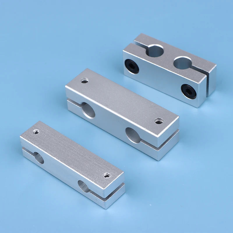 6mm 8mm Pillar Parallel Clamp — Optical Axis Steel Pipe Round Frame Connector for CNC & 3D Printer