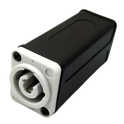 New 1Pc LED PowerCon AC Coupler Adapter Extender Connector Speakon Panel Mount Straight Adapter Blue White