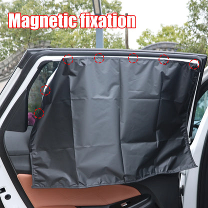 Magnetic Car Side Window Sun Shade Curtains Front/Rear Window Sun Protection Cover UV Blocking Car Privacy Curtain Accessories