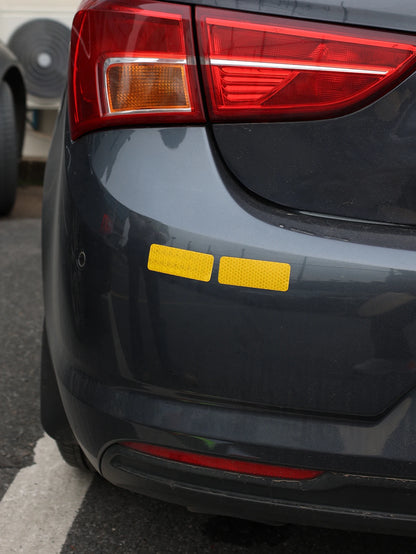 Car Bumper Reflective Safety Strip Stickers – Warning Reflector Tape for Auto Exterior & Interior (10pcs)