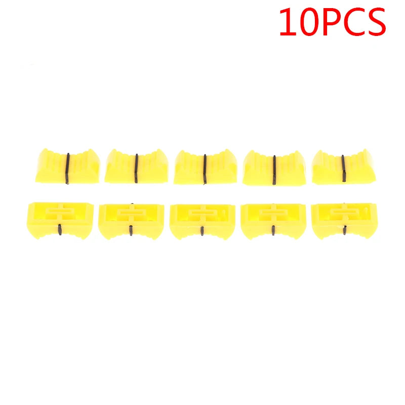 10PCS/set Fader Knob Cap Touch Sensitive Slider Ribbed Mixer Desk Switch Knob Cap