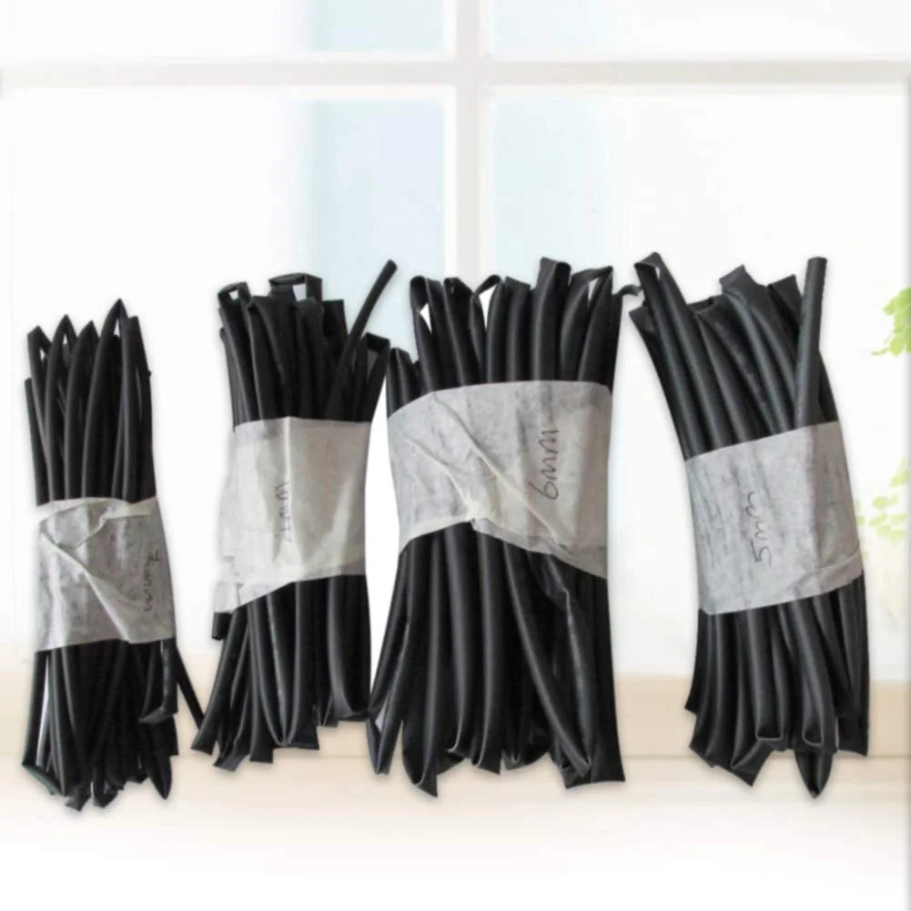 Set of 4 Heat Shrink Tubes for Electrical Wiring Each 1 Meter Sizes 3mm 4mm 5mm 6mm Used for Insulation and Repair