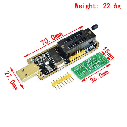 CH341A USB EEPROM Flash BIOS Programmer with SOIC8 SOP8 Test Clip for 24 25 93 Series Chips