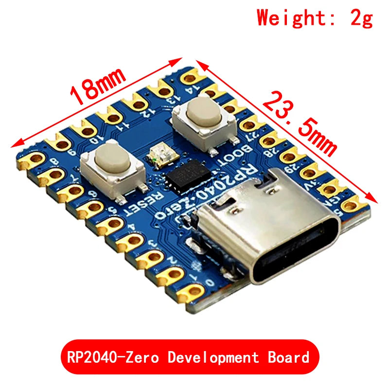 Raspberry Pi PICO RP2040-Zero Mini Development Board – Dual-Core Cortex M0+ Microcontroller with 2MB Flash
